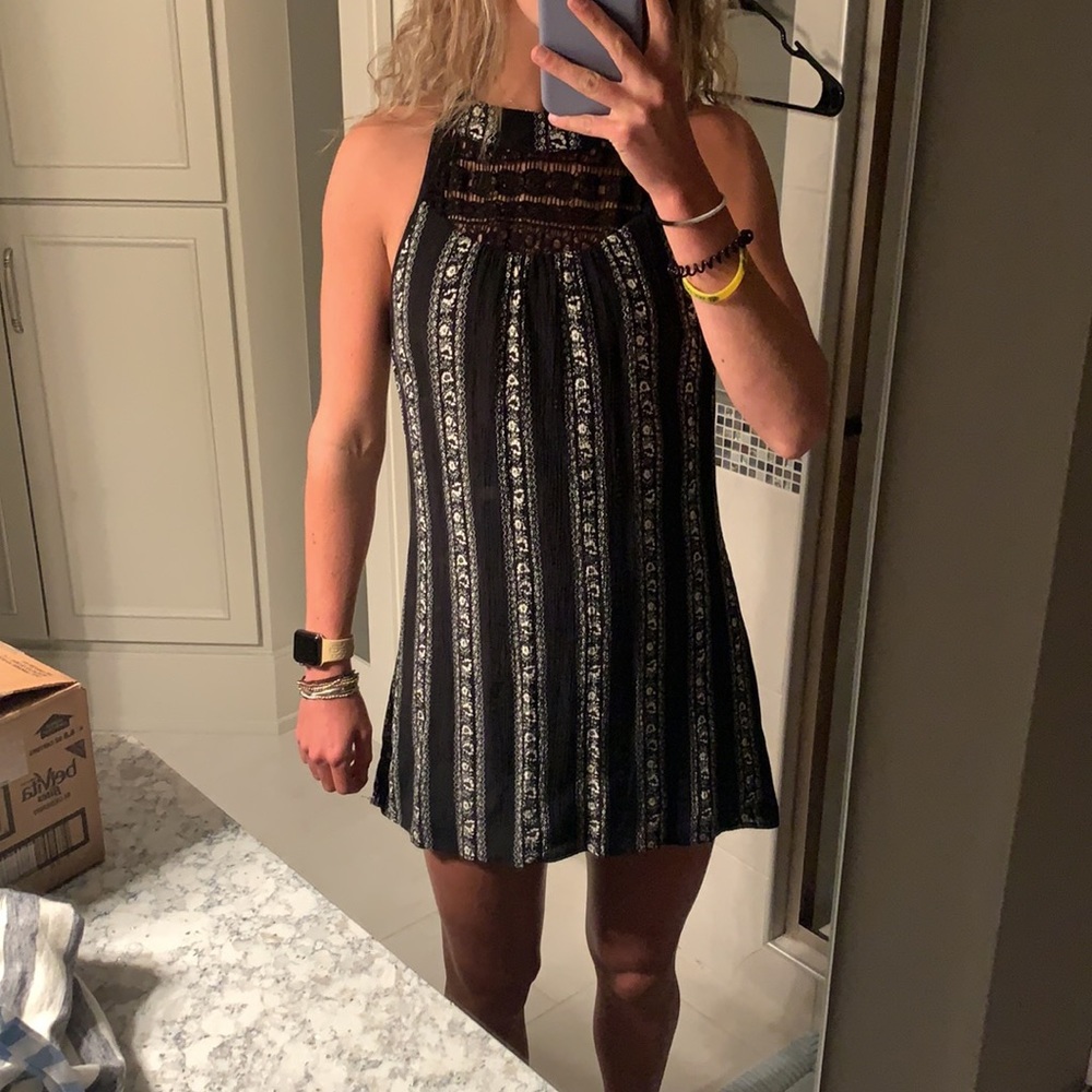 Black and white pattern dress